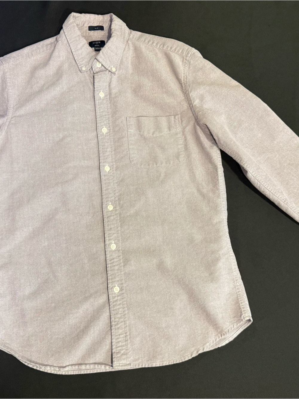 J. Crew Pale Lavender Button-Down Oxford Shirt